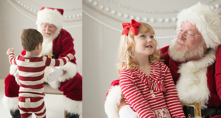 photos of children with Santa in Montgomery, Texas photo studio