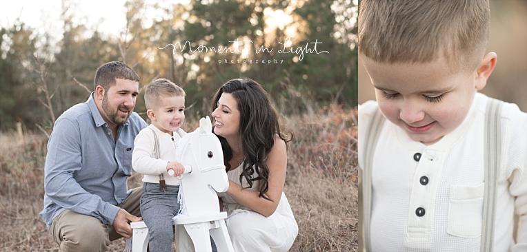 A boy looks at his toes | Natural Light Photography In Houston | Moments In Life Photography