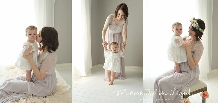 Baby girl with mom by The Woodlands baby photographer