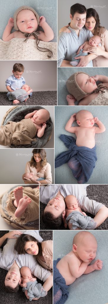 A baby is snuggled by his older brother during a session that focuses on newborn photography with siblings. 